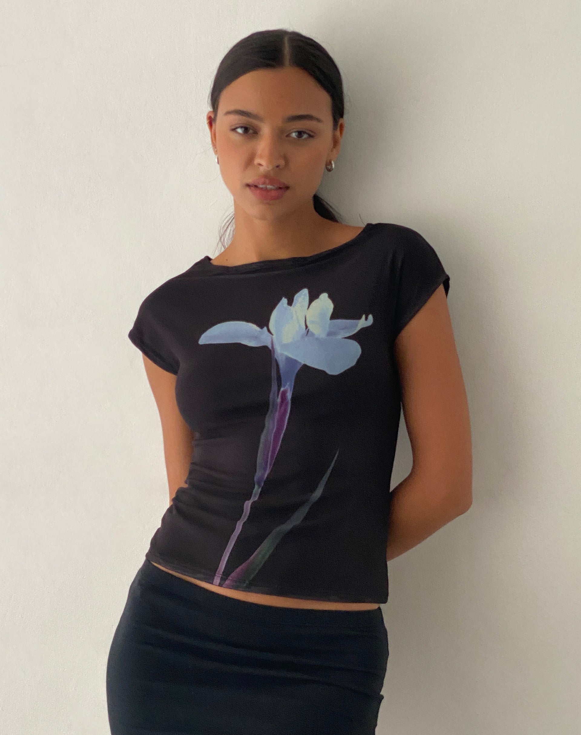 Image de Nova Top in Mesh Navy Flower