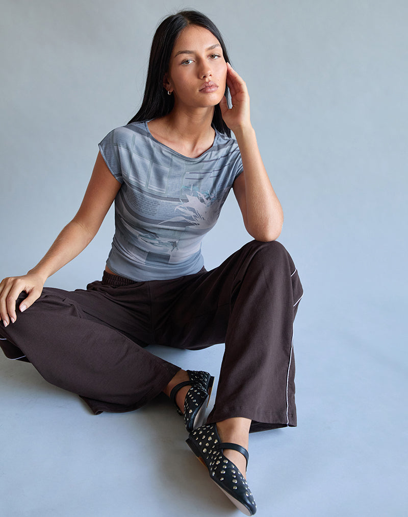 Image de Nova Top in Parlour Print Blue