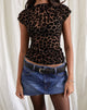 Image de Nova Top in Flock Mesh Rar Leopard