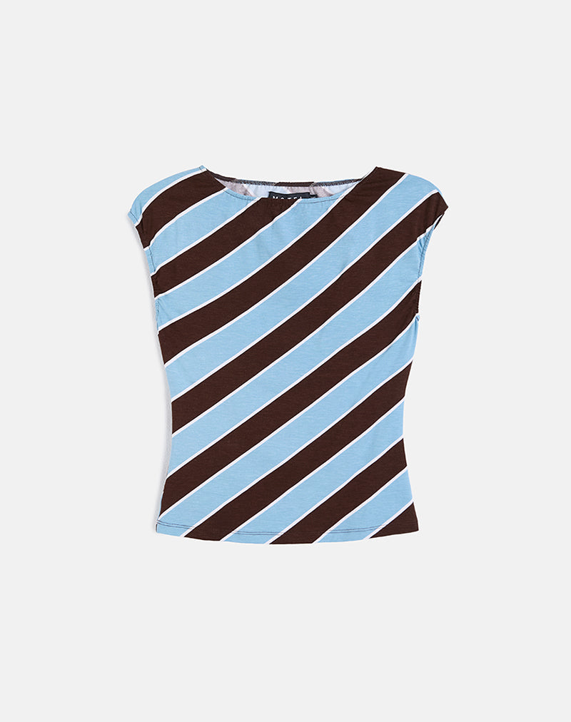 Image de Nova Top in Retro Stripe Blue