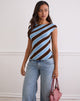 Image de Nova Top in Retro Stripe Blue