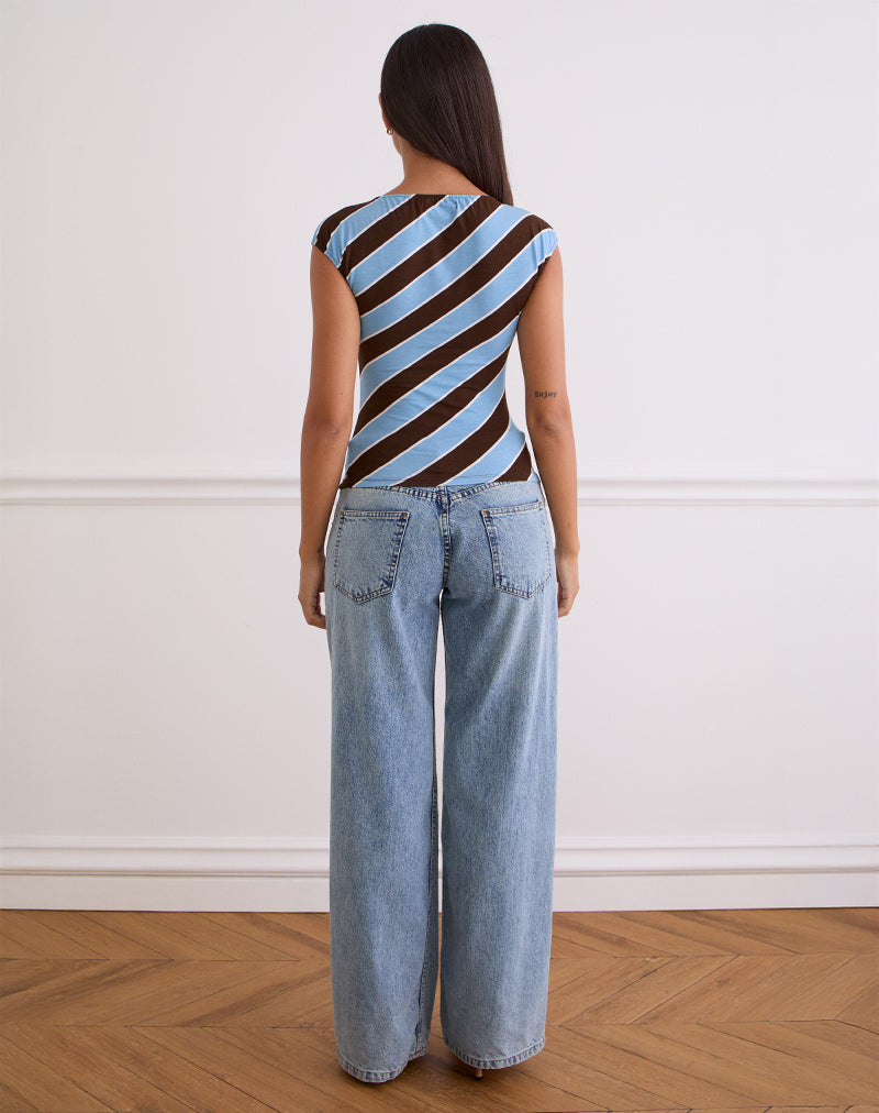 Image de Nova Top in Retro Stripe Blue