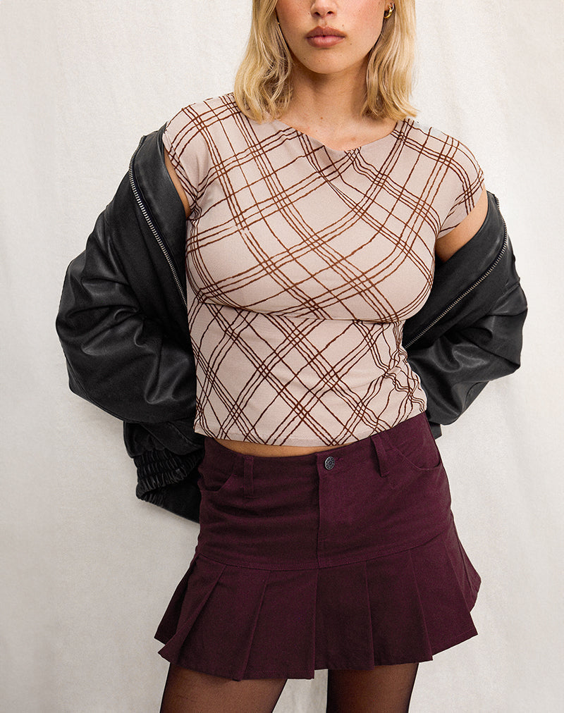 Image de Nova Top in Nude Sketchy Stripe