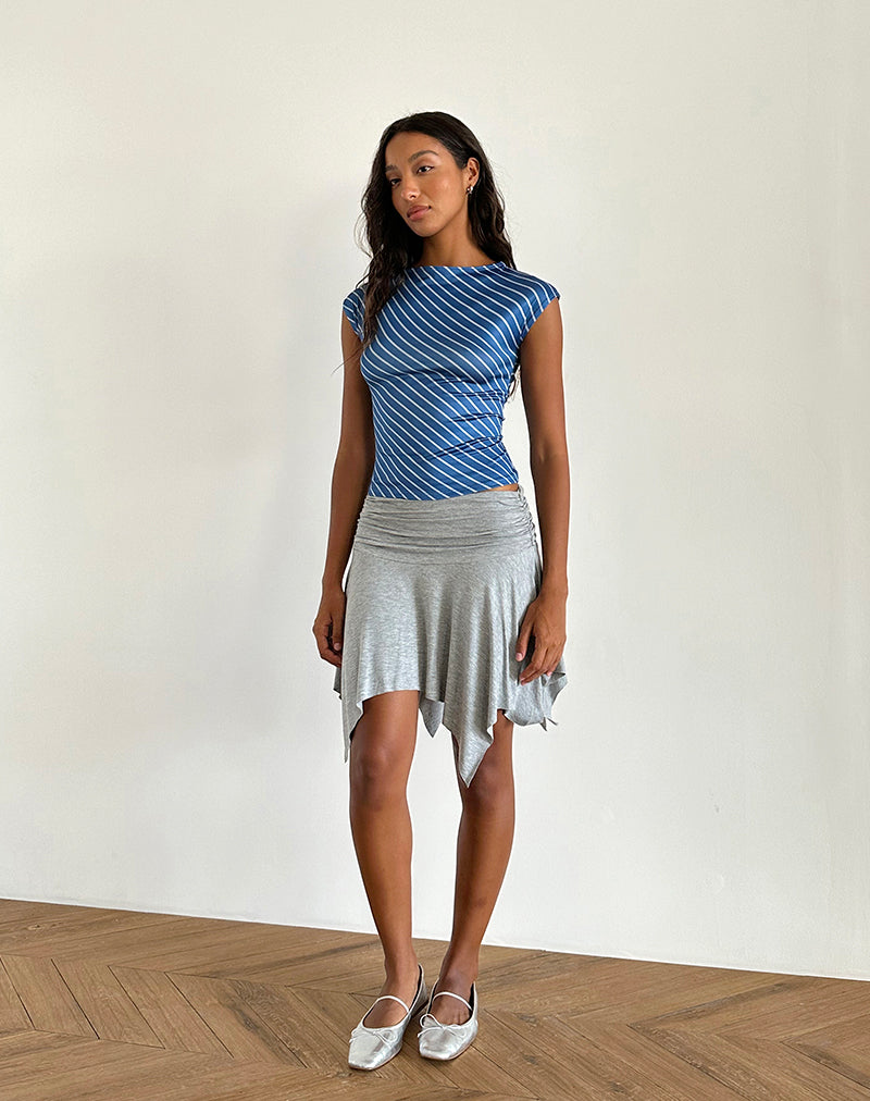 Image de Nova Slinky Top in Blue Diagonal Stripe