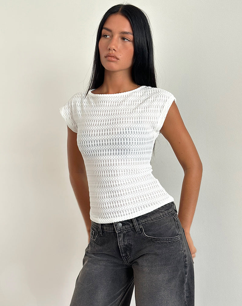 image de Nova Top en blanc texturé