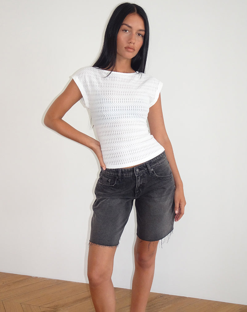 Nova Top en blanc texturé