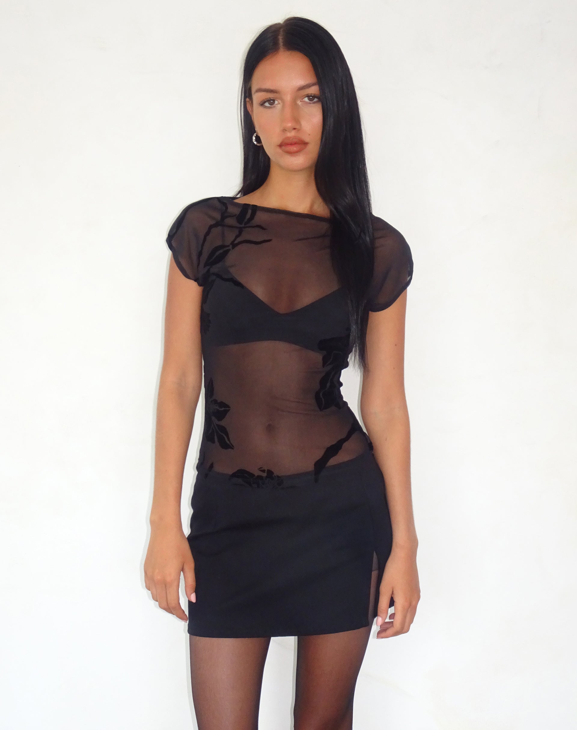 Image de Nova Top in Orchids Flock Black