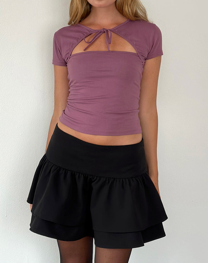 Image de Novalie Tie Front Top in Mauve