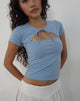 Image de Novalie Tie Front Top in Artic Ice Lycra