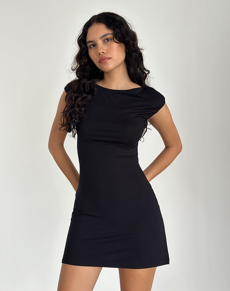 Image de la mini robe Novaya Jersey en noir