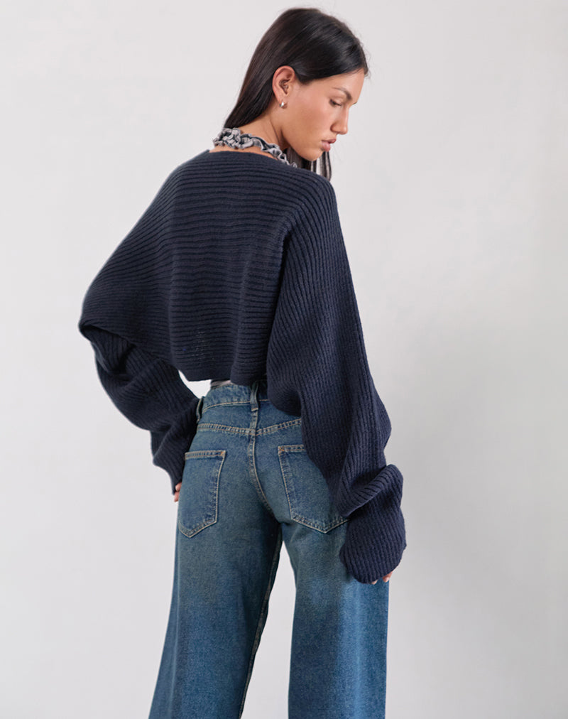 Image de Nuria Shrug in Navy
