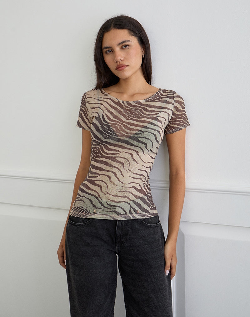 Image de Neko Top in Mesh Wild Animal Neutral