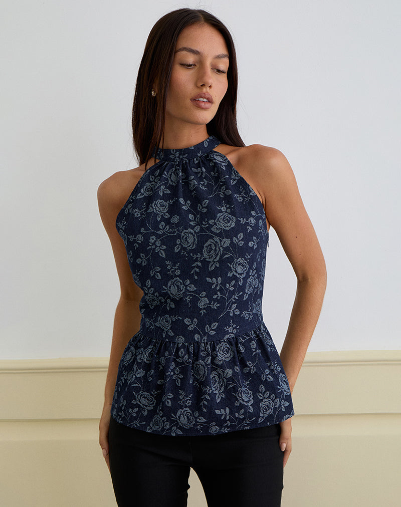 Image de Obrix Top in Chambray Indigo Rose
