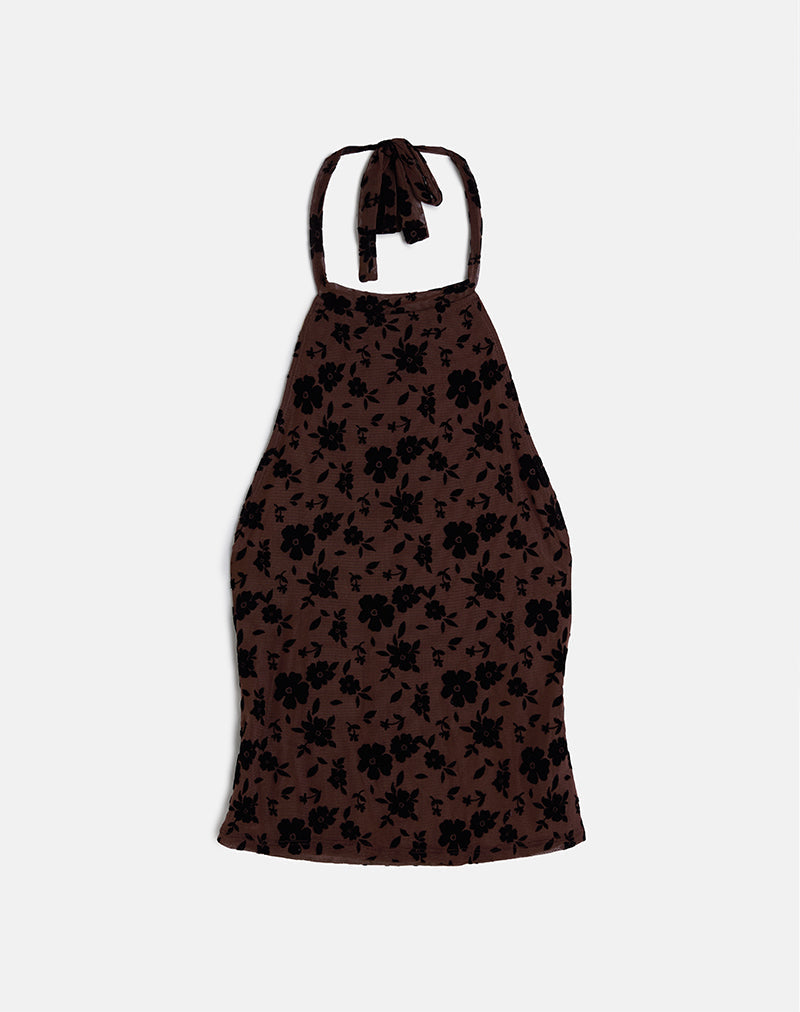 Image de Olivera Top in Brown Garden Floral