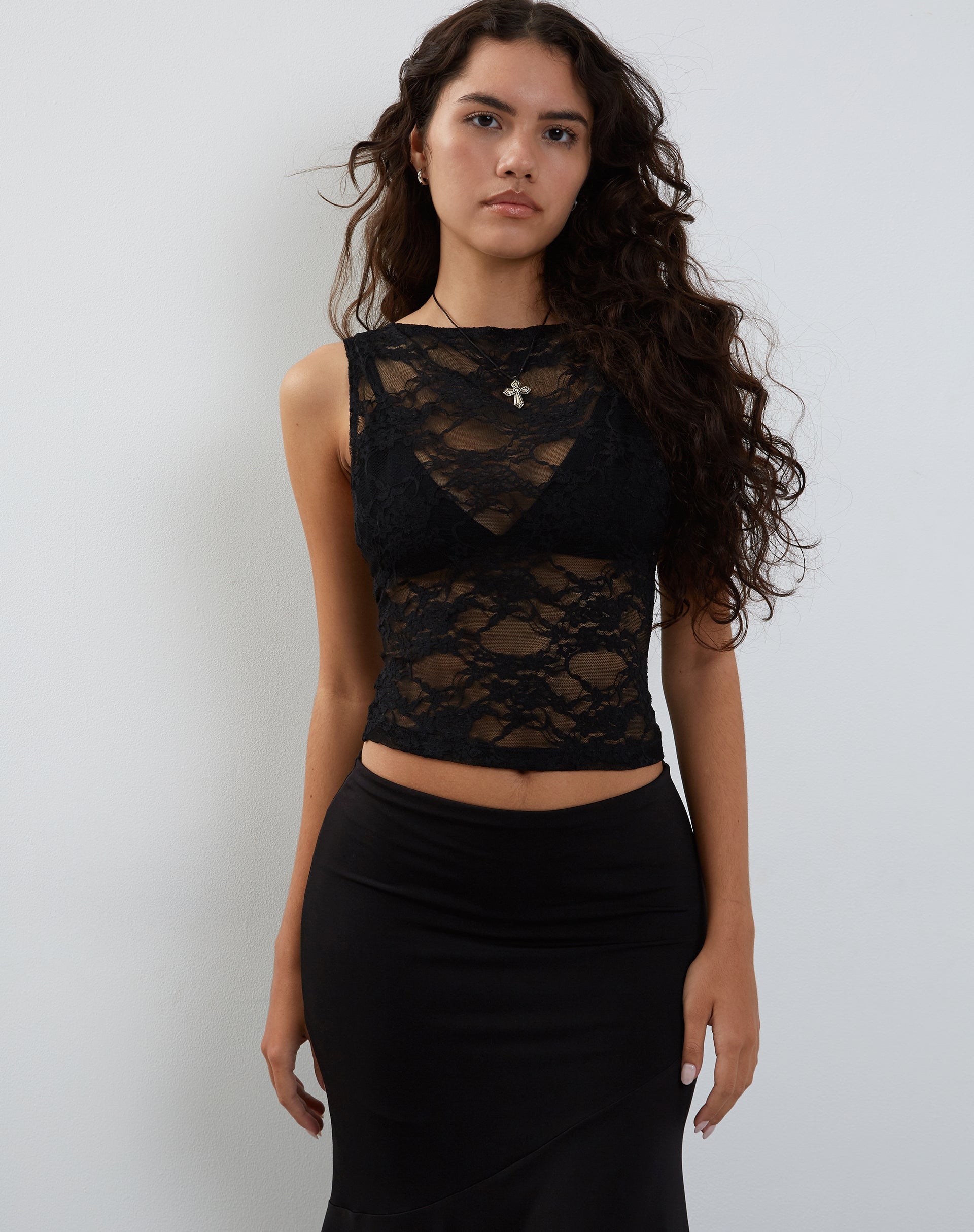 Image de Maloe Lace Top in Black