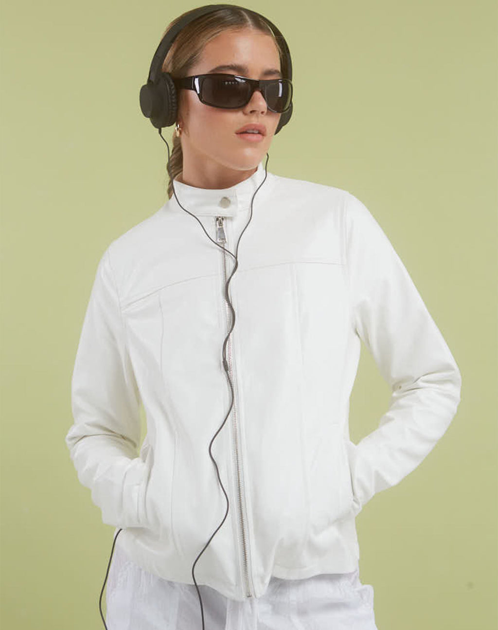 MOTEL X OLIVIA NEILL Veste Olivia en PU blanc