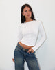 Image de Olson Long Sleeve Top in Slub Ivory