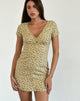 Image of Omoni Dress in Washed Ditsy Yellow (Robe Omoni en jaune délavé)