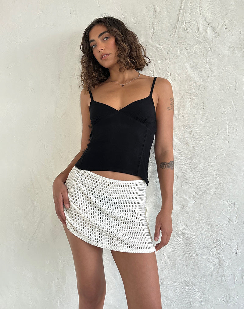 Image de la jupe Oruto en tricot Ivoire