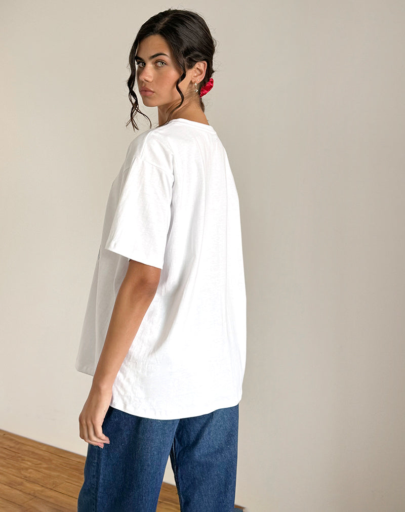 image de Oversized Basic Tee in Riomaggiore Italy White