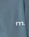 Mirage bleu avec broderie "MOTEL" blanche