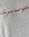Gris Marl avec Worst Nightmare Graphic
