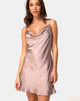 Image de la robe Paiva en satin Taupe