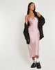 image de Palasha Midi Dress in Satin Dusky Pink