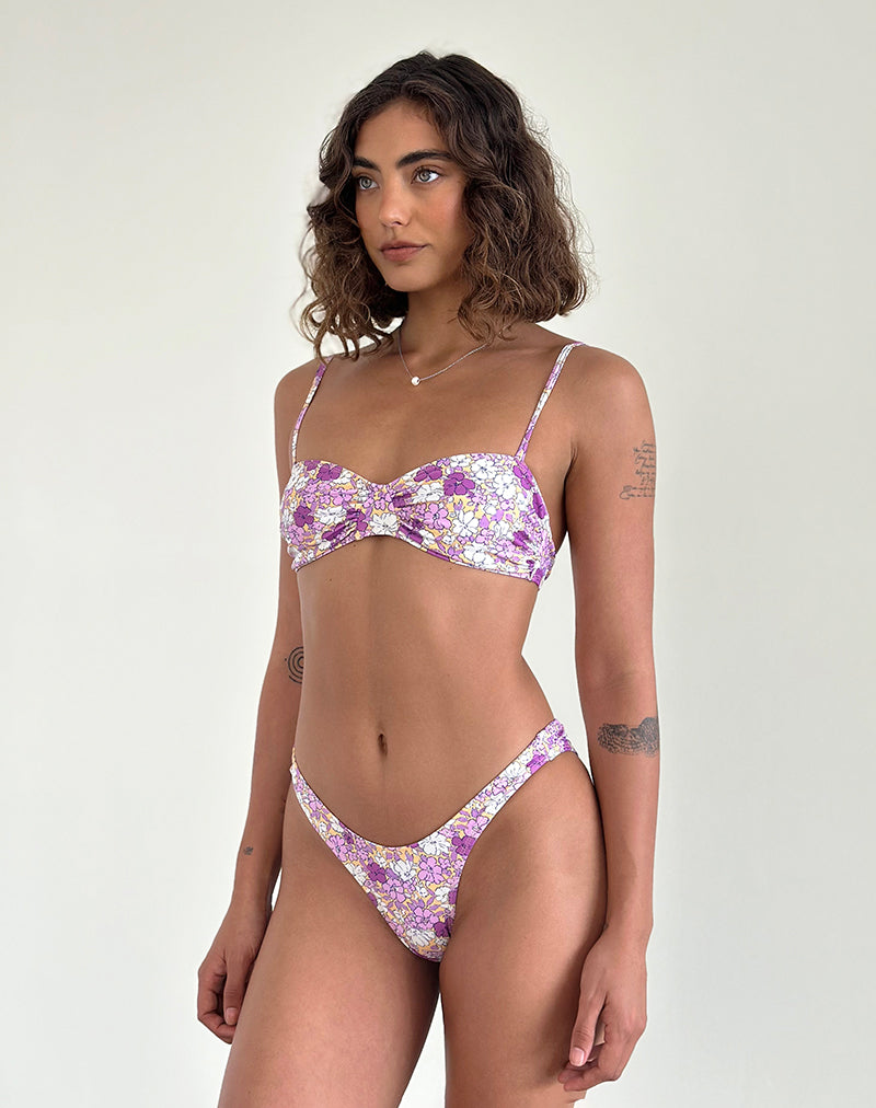 Image de Pali Bikini Top in Bright Floral Orange and Purple