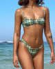 Image de la culotte de bikini Farida en écossais vert