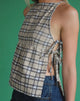 Image de Palsi Loose Sleeveless Top in Pastel Blue Tartan
