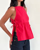 Image de Palsi Tie Side Sleeveless Top in Tango Red