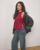 Image de Palsi Tie Side Top in Burgundy