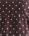 Marron avec Polka blanc moyen