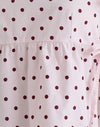 Rose avec Polka rouge moyen