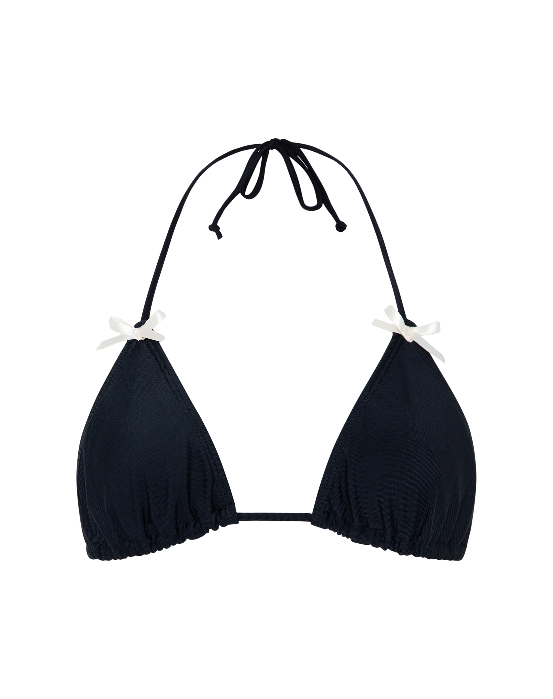 Image de Pami Bikini Top in Black with Ivory Bow