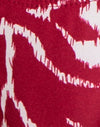 Rouge zébré avec perles