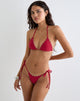Image de Lentra Bas de bikini rouge avec clous