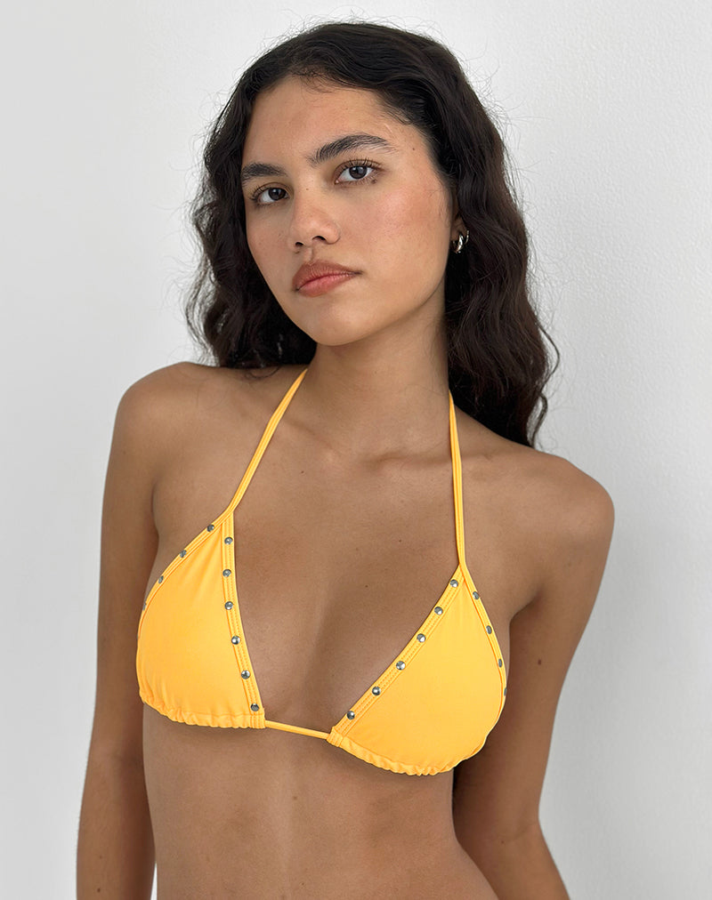 Image de Pami Bikini Top In Light Orange with Studs