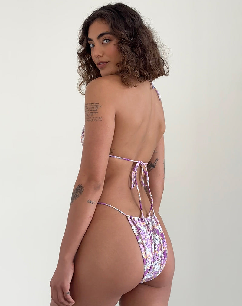 Image de Pami Bikini Top in Bright Floral Orange and Purple