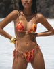 Image de Leyna Bikini Bottom in Peach Hibiscus