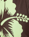 Mono Hibiscus marron et vert avec perles
