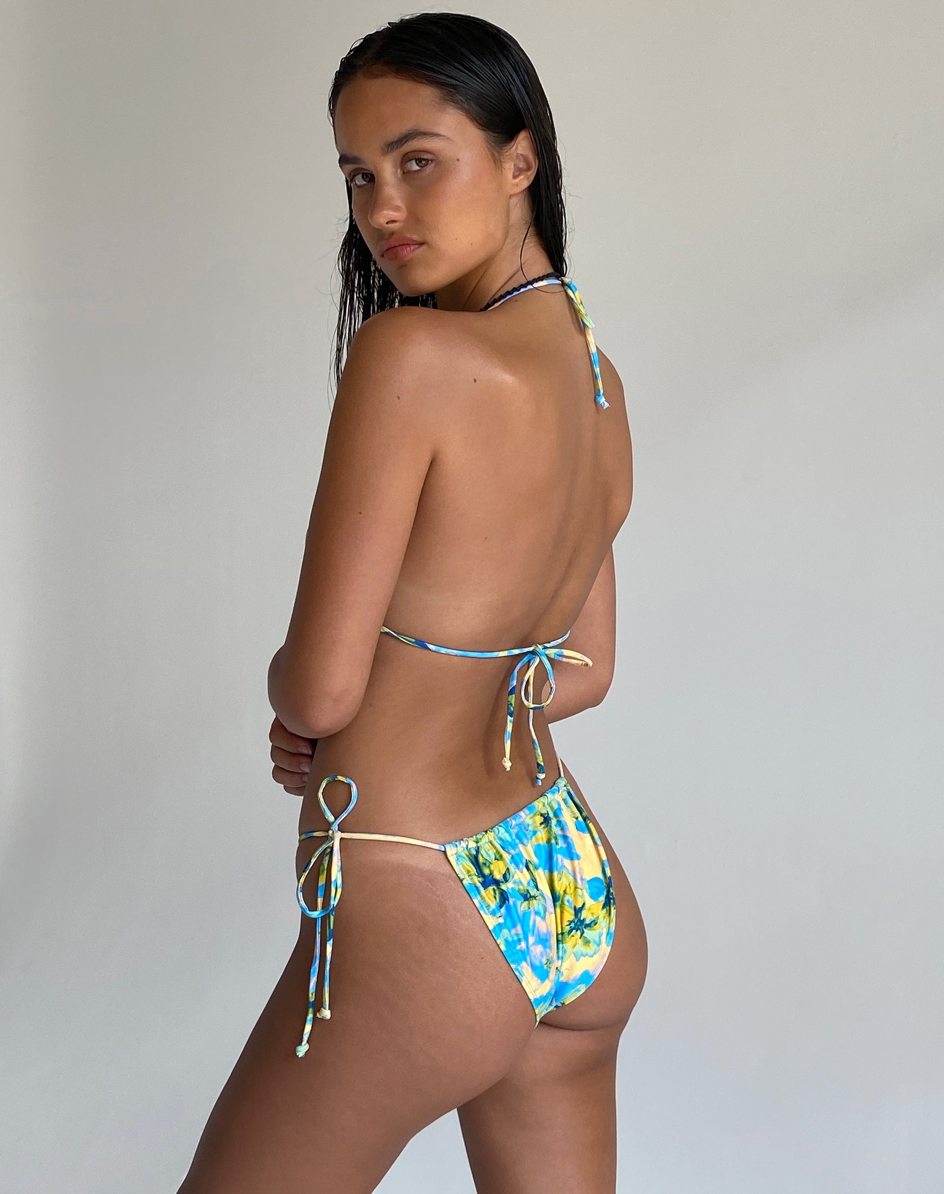 Image de Leyna Bikini Bottom in Blue Watercolour Floral