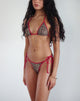 Image de Lentra Bas de bikini Constrast Ties en léopard rouge