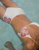 Image de Pami Bikini Top in Ivory with Pink Orchid