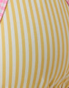 Rayure jaune avec reliure vichy rose