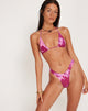 Image de Fardia Bas de bikini en floral abstrait rose