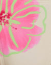 Ivoire avec fleur rose à l'aquarelle