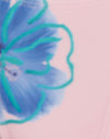 Fleur aquarelle rose et bleue