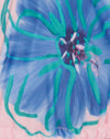 Fleur aquarelle rose et bleue